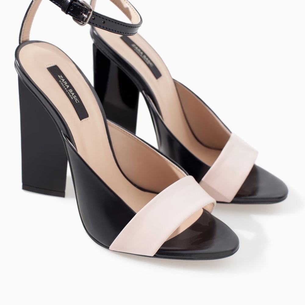 🚫SOLD🚫 NWB Zara High Heel With Geometric Sandal - Picture 3 of 8